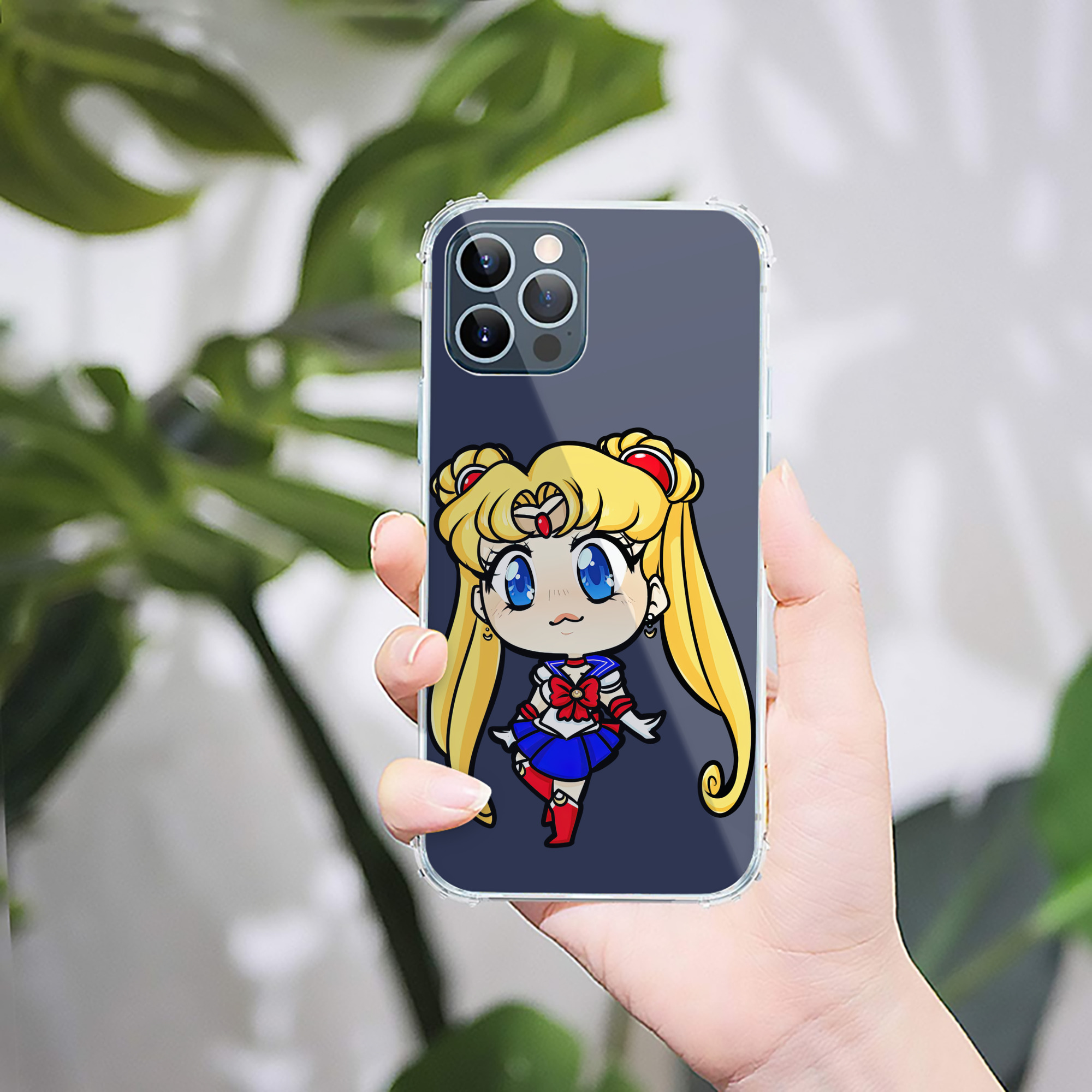 （画像用） 美少女戦士セーラームーン 月野 うさぎ つきの うさぎ Sailor Moon Tsukino Usagi 【iPhone 12シリーズ対応】透明スマホケース（クリアソフトケース）